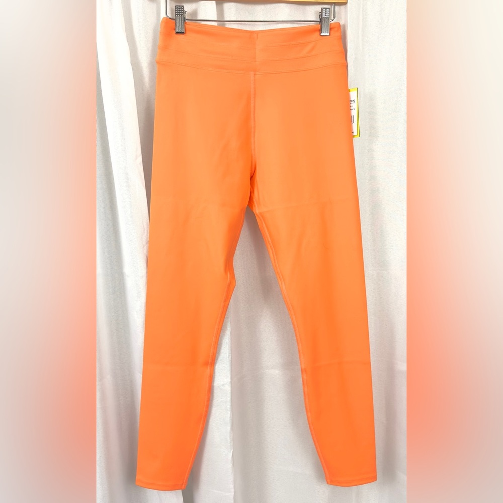 Eleven by Venus Williams Nectarine Burn Out Compression Leggings Tiered Waist M
